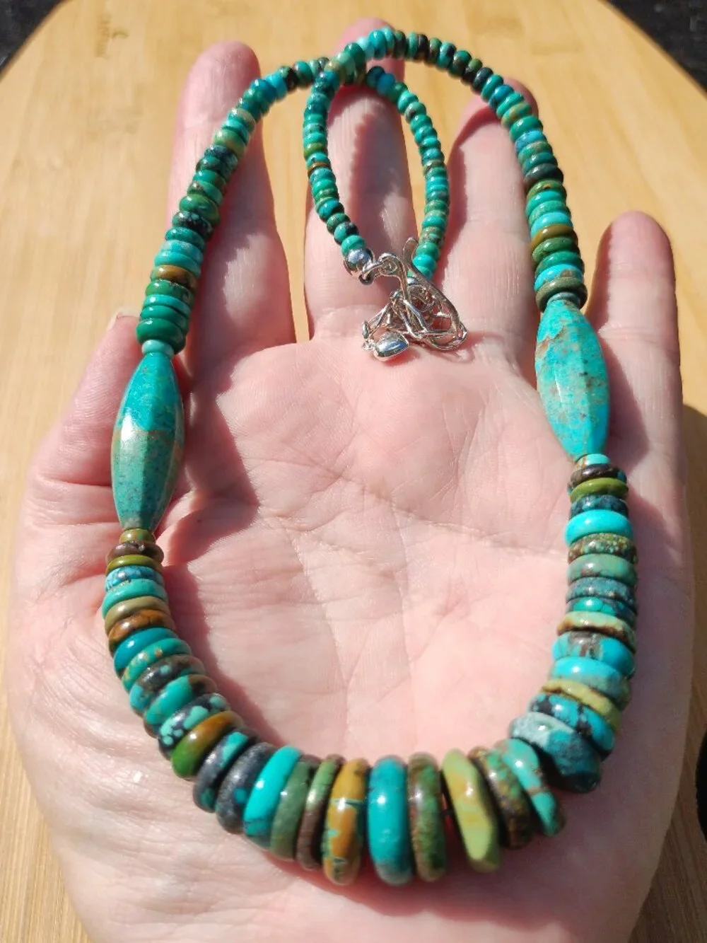 Jay King DTR Hubei Turquoise necklace 925 Sterling Silver southwestern style Y